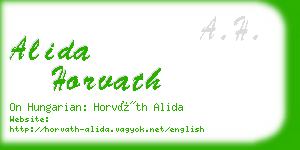 alida horvath business card